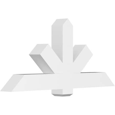 Ekena Millwork Kennewick Architectural Grade PVC Gable Bracket, 60"W x 27 1/2"H x 6"D x 6"F, 11/12 Pitch GBP060X28X0606KEN00